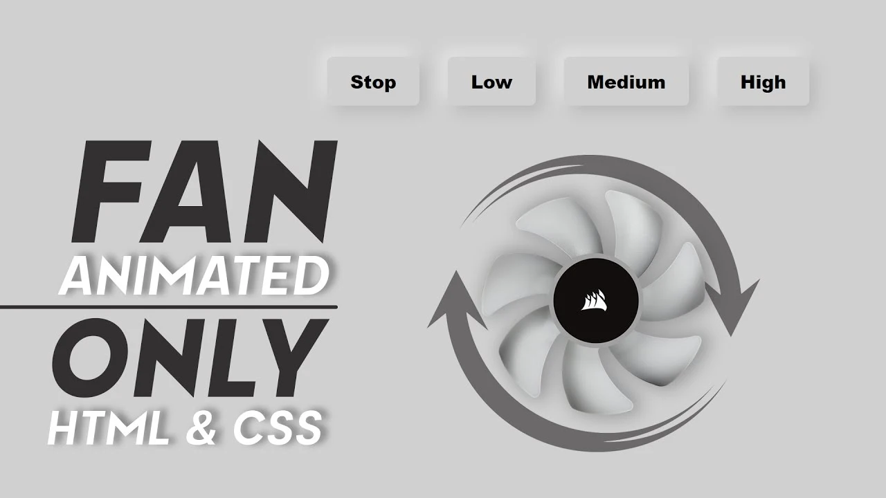 How to Create Animated Cooling Fan in Html and CSS 2020 | CSS Cooling Fan