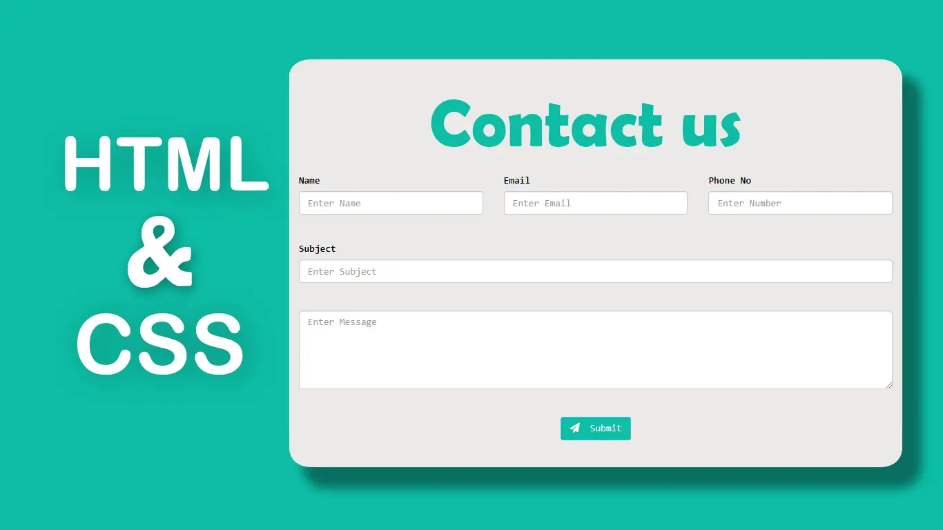 How to Create Contact Us Page | Responsive Contact Us Page | Contact Us Page Design