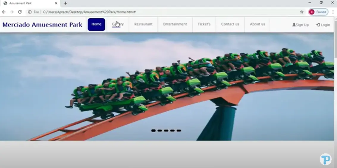 Responsive Website | Amusement Park Website | Animated Website For Park