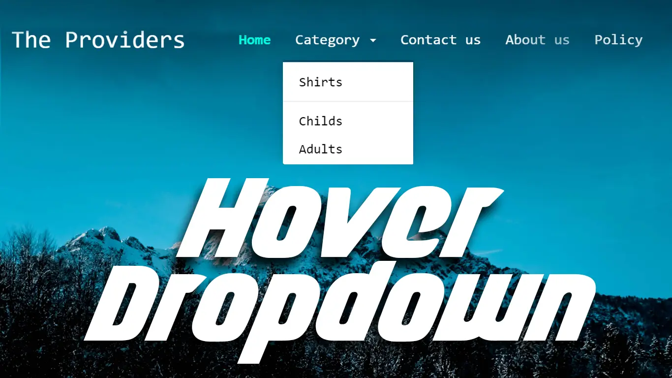 Bootstrap 3 Responsive Navigation Bar | Transparent Navbar | Dropdown Menu