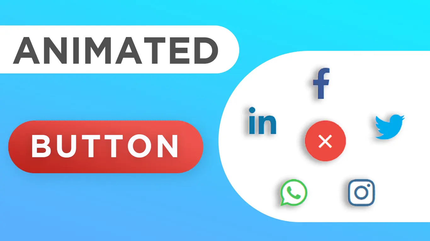 Social media icons on button | Awesome Social media icons in html and css