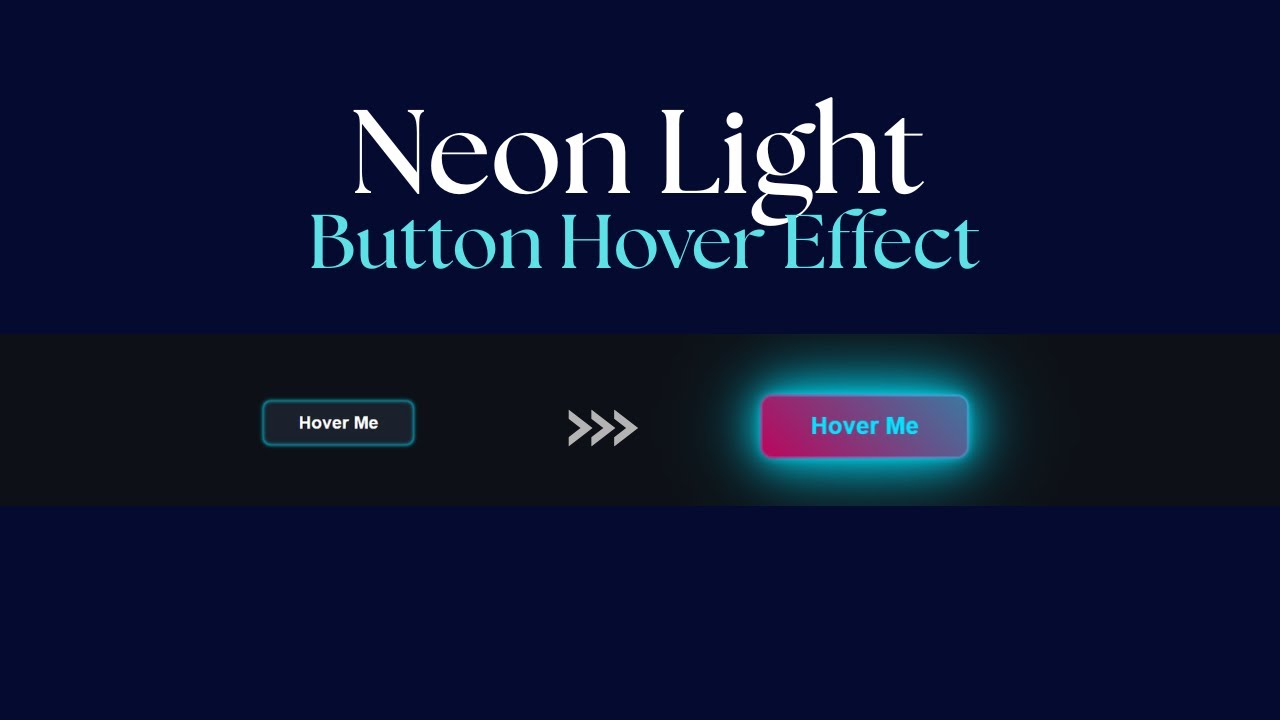 Neon Snake Button Using HTML & CSS | Neon Light Button Animation Effects on Hover